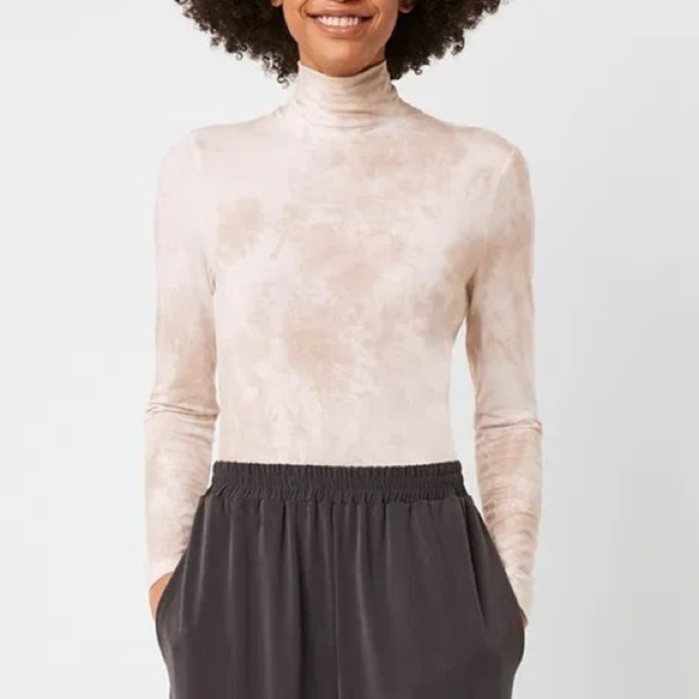 French Connection Zyne Tie Dye Turtleneck Top